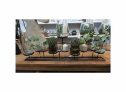 Kaarsenhouder Lincoln B100cm - metaal & glas - zwart