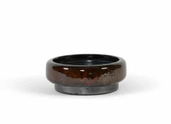 Kaarsenhouder Ø28x10,5cm - stoneware - bordeaux