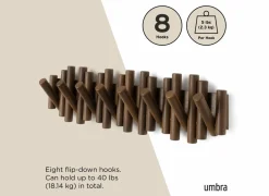 Kapstok Picket 8 Hook 61cm - walnoot