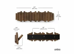 Kapstok Picket 8 Hook 61cm - walnoot