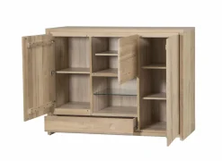 Kast Amarillo 160x45x120cm - eik massief & decor - naturel