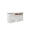 Kast Duro 174x41x90cm - meubelplaat - pine white/antique oak