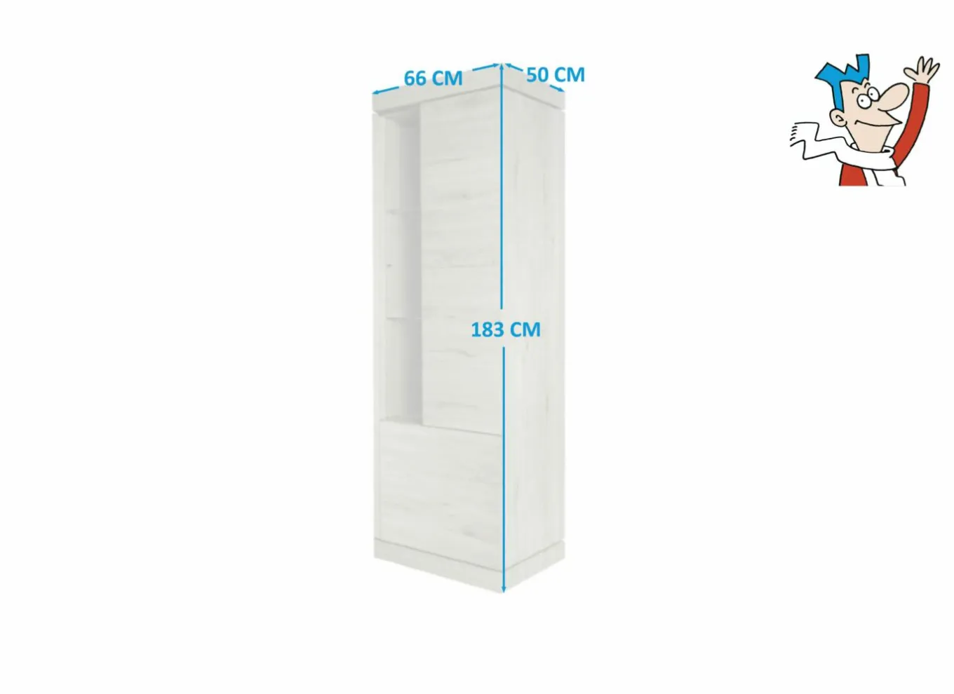 Kast Etna 66cm - decor - millenium eik & lichtgrijs