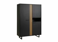 Kast Faro 127cm - melamine - structuur zwart