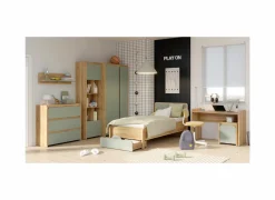 Kast Hoa 105x53x205 - decor - mauvella eik & groen