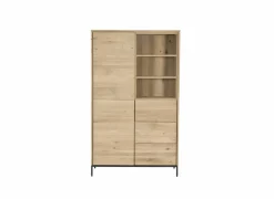 Kast Nomade 120x45x200cm - eik massief & fineer & decor - naturel