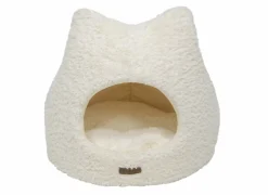 Kattenmand Curl Plush 45x45x42cm - polyester - wit