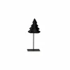 Kerstboom op voet H58cm - hout massief & metaal - zwart