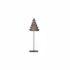 Kerstboom op voet H40cm - hout massief & metaal - grijs/zwart
