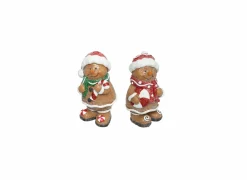 Kerstdecoratie Gingerbread H13,5cm polystone multicolor