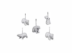 Kerstdecoratie Hangend dier wit