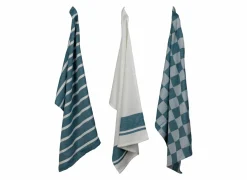 Cosy & Trendy Keukenhanddoek Stoff 70x50cm - katoen - groen set van 3