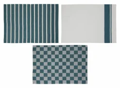 Cosy & Trendy Keukenhanddoek Stoff 70x50cm - katoen - groen set van 3