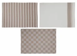 Cosy & Trendy Keukenhanddoek Stoff 70x50cm - katoen - zand set van 3
