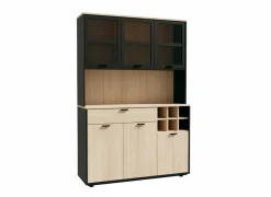 Keukenkast Mantek 120cm - decor - riva eik & zwart