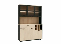 Keukenkast Mantek 120cm - decor - riva eik & zwart