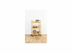 Keukentrolley Linha 45x22x80cm - bamboe - beige