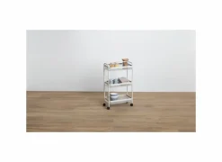 Keukentrolley Mayaj 46,5x26,5x79,6cm - staal - beige