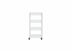 Keukentrolley uitrekbaar 37,5x15x78,5cm - kunststof - wit