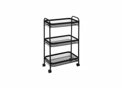 Keukentrolley 46,5x26,5x79cm - ijzer - zwart