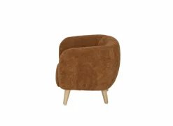 Kinderfauteuil Hush 54x44x41cm - polyestervezel - cognac