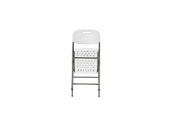 Klapstoel Nicola 45x48x87cm - staal & HDPE - wit