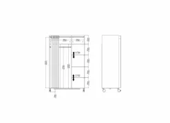 Kledingkast Kit 100x48x160cm - decor - jackson hickory & zand