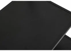 Kledingrek Gallo 90x40x178cm - melamine & metaal - zwart