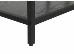 Kledingrek Gallo 90x40x178cm - melamine & metaal - zwart