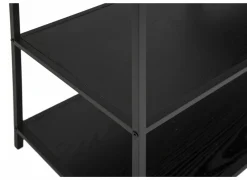 Kledingrek Gallo 90x40x178cm - melamine & metaal - zwart