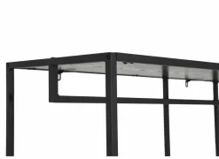 Kledingrek Gallo 90x40x178cm - melamine & metaal - zwart