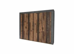 Kleerkast Attaylar 230cm - decor - oldwood vintage & donkergrijs