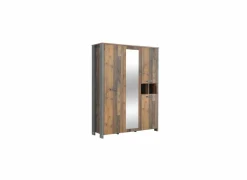 Kleerkast Clif 156cm - decor - old wood & beton