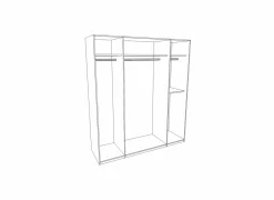 Kleerkast 181cm - decor - alpine wit & artisanale eik