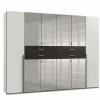 Kleerkast Denver 270cm - decor - wit & carbon eik