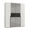 Kleerkast Denver 180cm - decor - wit & carbon eik