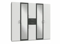 Kleerkast Diver 225cm - decor - wit & grafiet