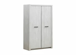 Kleerkast Elvis 126cm - decor - witte eik
