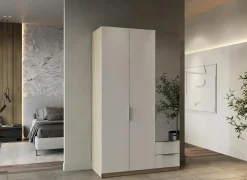 Kleerkast Ghost 119cm - decor - kronberg eik & wit