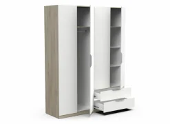 Kleerkast Ghost 157cm - decor - kronberg eik & wit