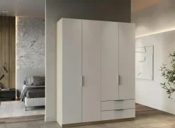 Kleerkast Ghost 157cm - decor - kronberg eik & wit