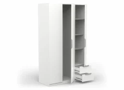 Kleerkast Ghost 119cm - decor - wit