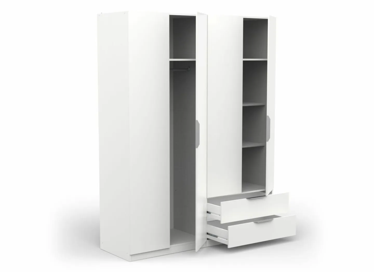 Kleerkast Ghost 157cm - decor - wit