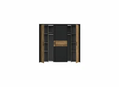 Kleerkast Jabim 209cm - decor - alpine picea & zwart