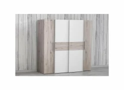 Kleerkast Kalixtus 200cm - decor - zand eik & wit