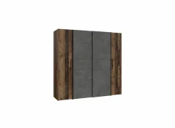 Kleerkast Kalixtus 200cm - decor - old wood & donkergrijs
