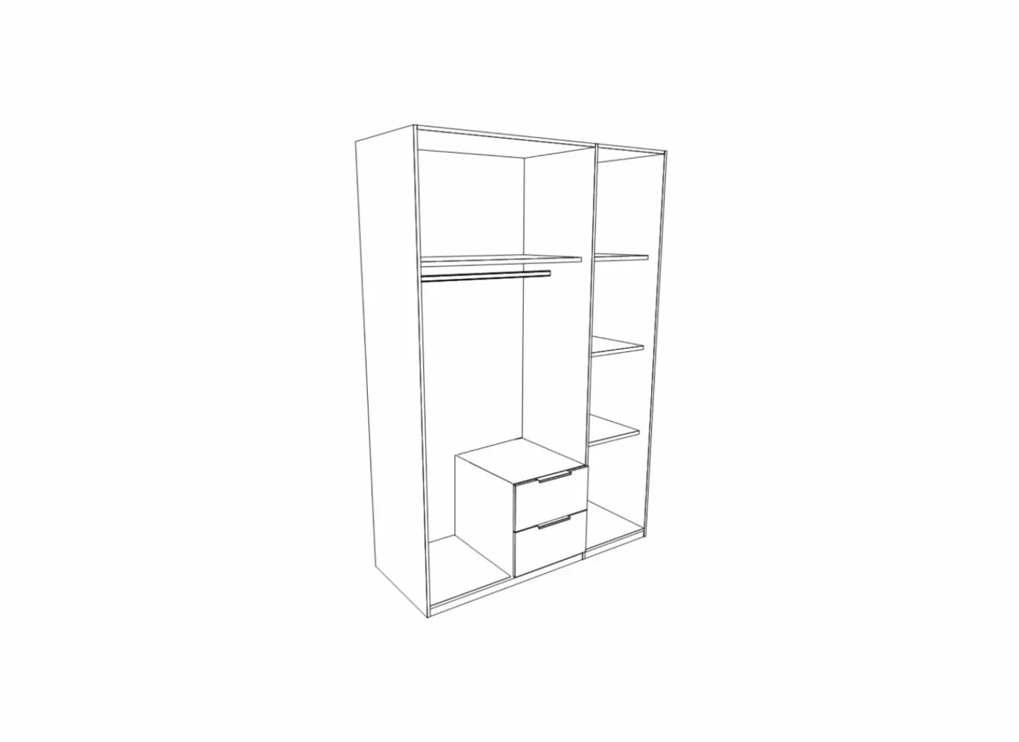 Kleerkast Liverpool 135cm