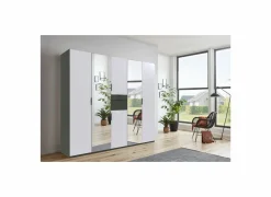 Kleerkast Moldau 225cm - decor - wit & grafiet