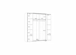 Kleerkast Narago 200cm - decor - wit