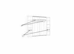 Kleerkast Narago 270cm - decor - wit